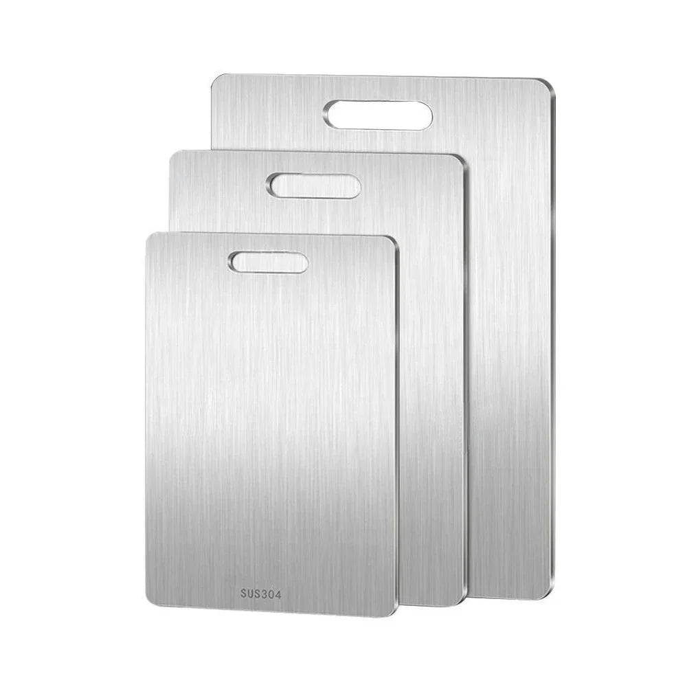 316 Stainless Steel Chopping Board – Thickened Double-Sided Antibacterial Cutting Board for Kitchen & Dough Kneading