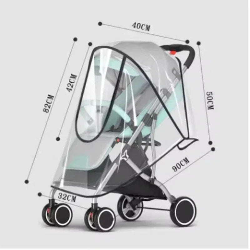 Universal Waterproof Rain Cover for Prams Transparent Dust Cover