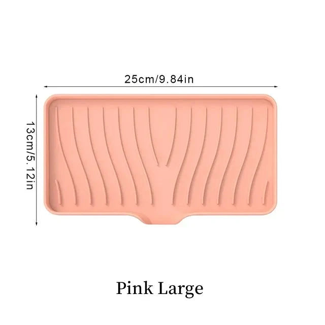 Silicone Drain Soap Dish - Anti-Slip Sink Tray for Kitchen & Bathroom