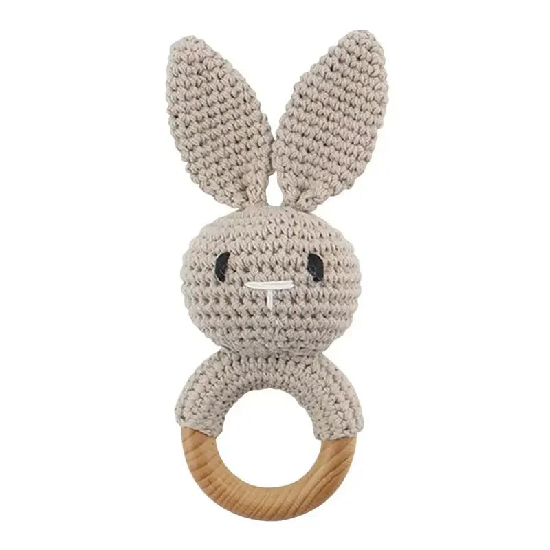 Crochet Animal Rattle Baby Toy Montessori Teether