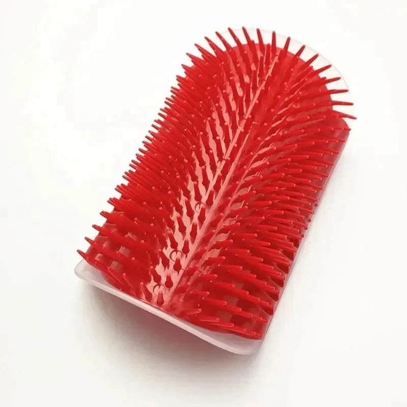 Cat Corner Brush Comb Massager with Catnip – Self-Grooming Wall Arch Scratcher & Hair Removal Tool for Cats