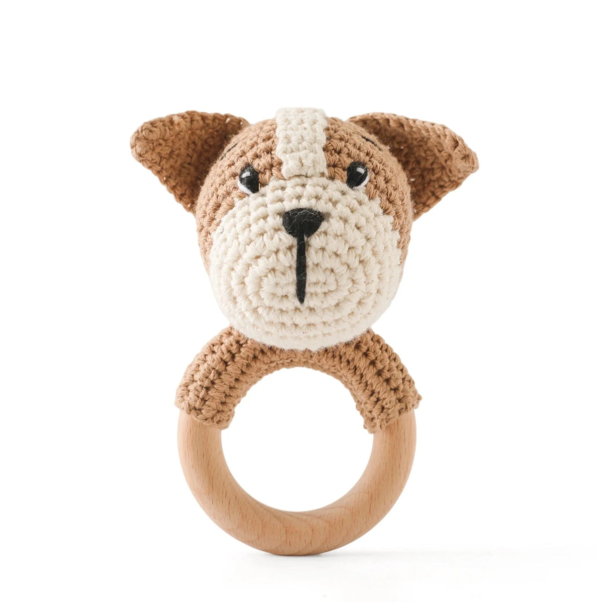 Crochet Animal Rattle Baby Toy Montessori Teether