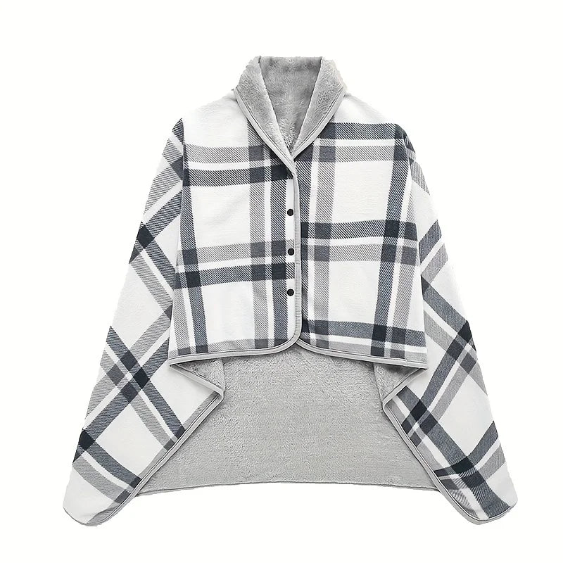Wearable Blanket Shawl – Flannel Lazy Office Wrap