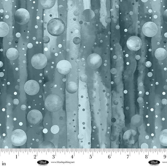 Slate Bubble Pops 108" Cotton Wideback Fabric Per Yard