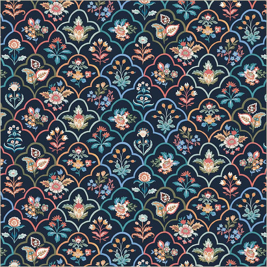 Tapestry Botanica Indigo Cotton 43/44 Fabric Per Yard