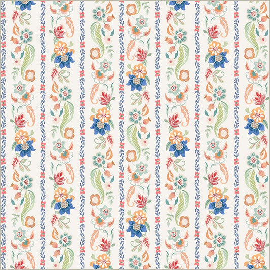 Tapestry Gilded Garland Ivory Cotton 43/44 Fabric Per Yard