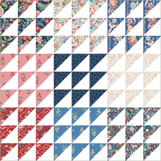 Tapestry Heirloom Wholecloth Triangles Cotton 43”/44” Fabric Per Yard