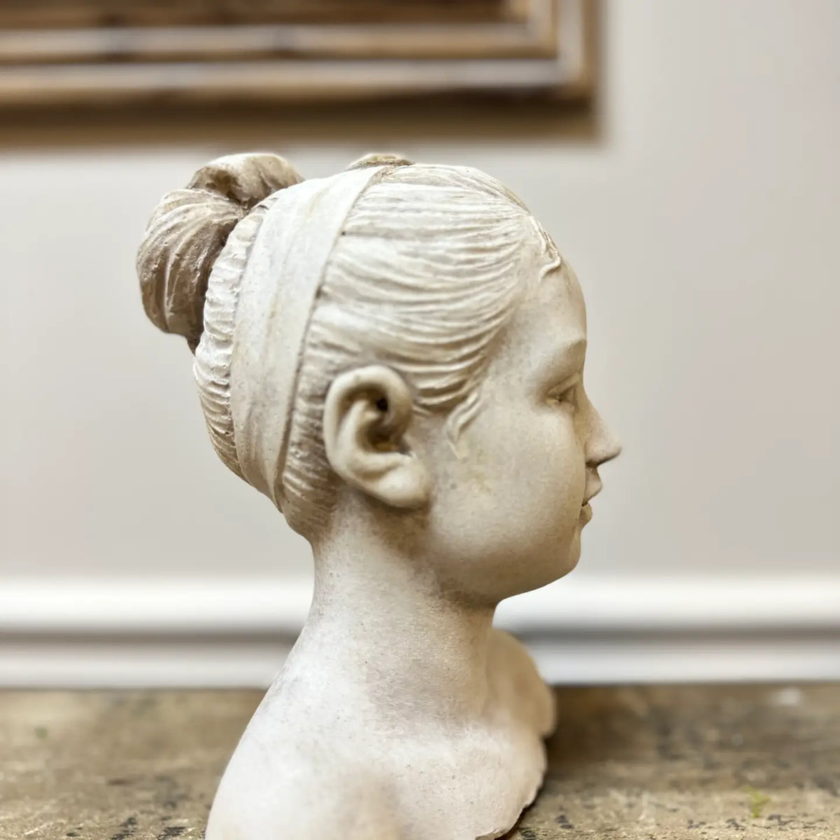 Cement Girl Statue