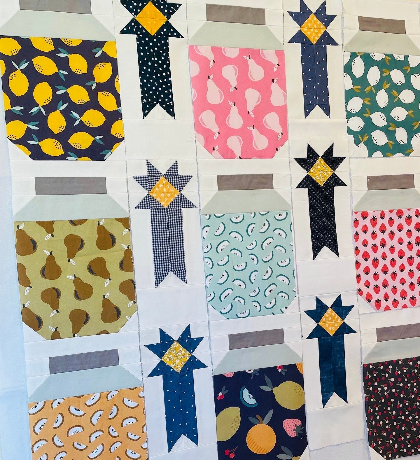 Blue Ribbon Preserves Quilt Pattern Paper Print Version