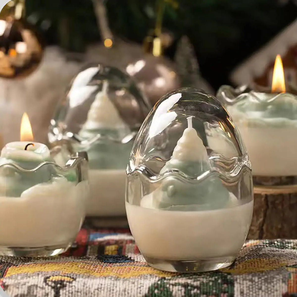 Glass Egg Shape Jar
