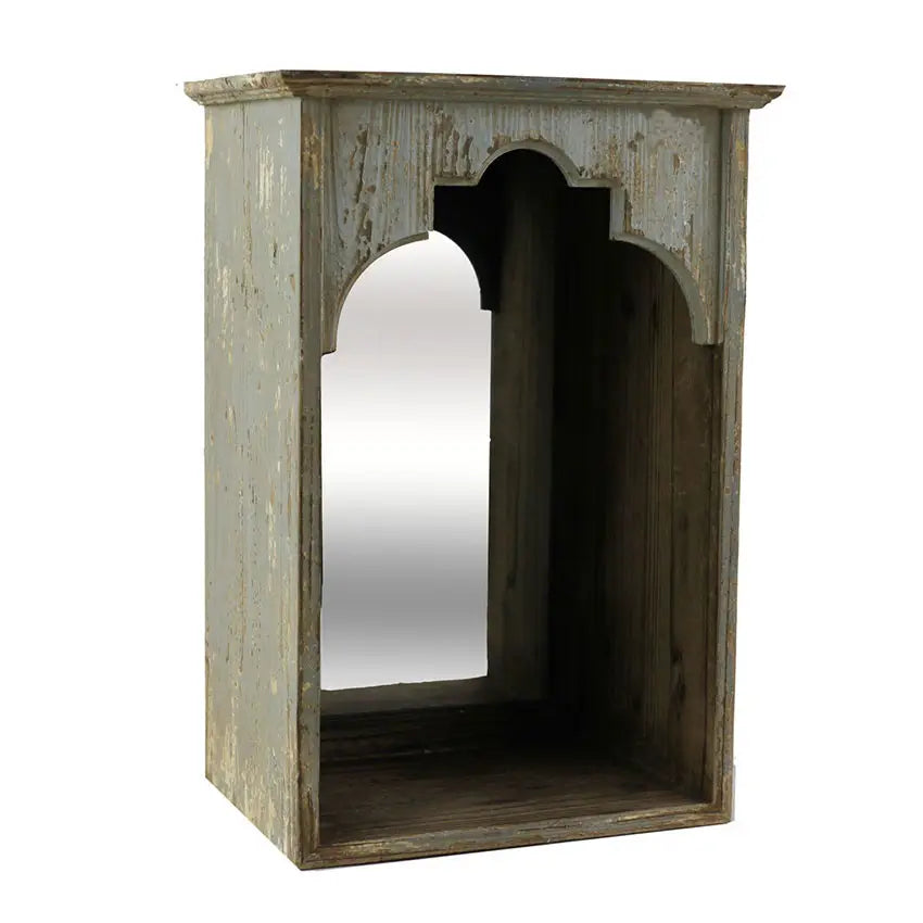 Wooden Wall Niche with Mirror