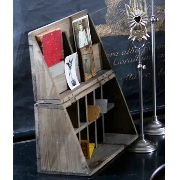 Recycled Wood Folding Desk Caddy