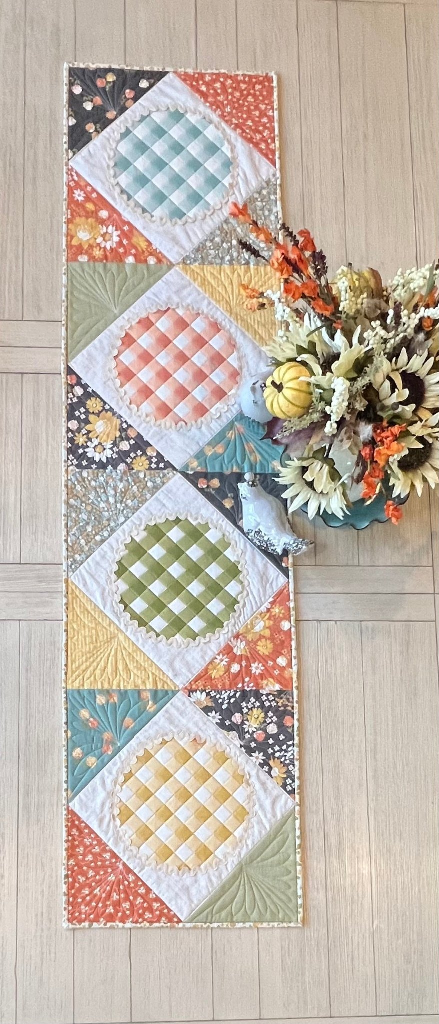 Easy as Pie Quilted Table Runner - Pattern Paper Print Version