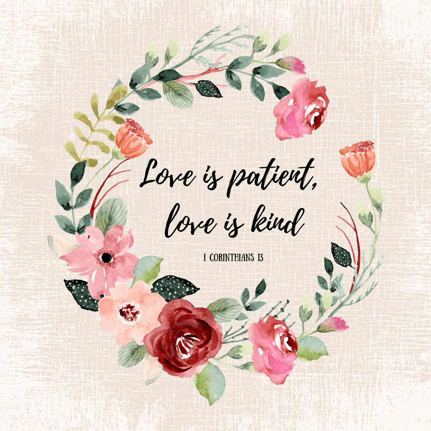 6" Bible Verse Fabric Panel