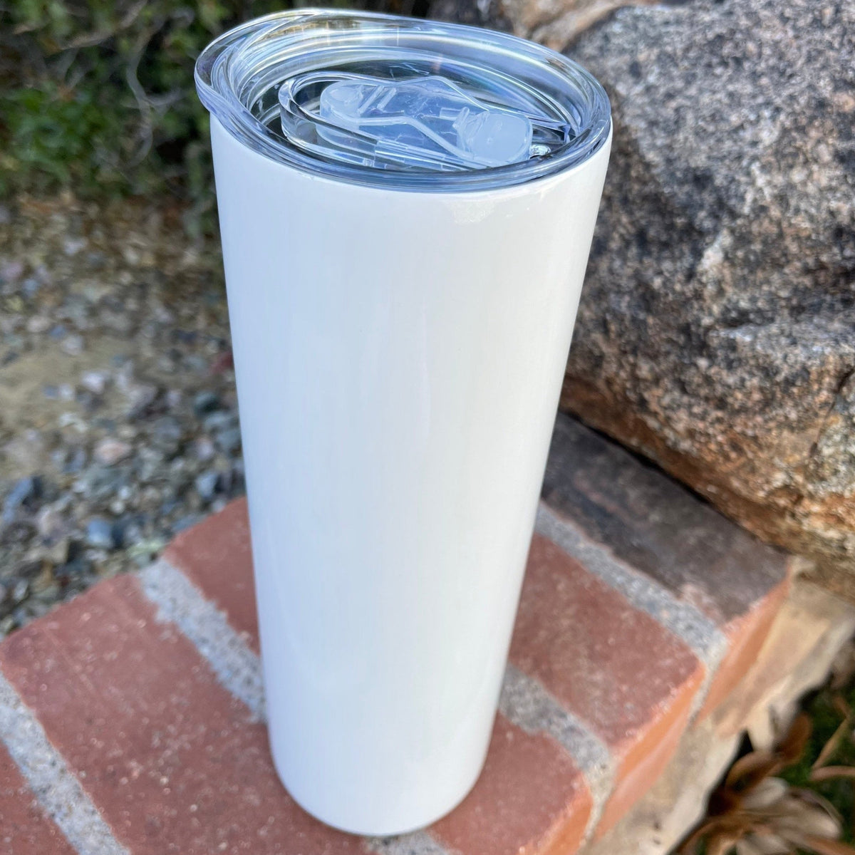 30oz Blank White Stainless Straight Sublimation Tumbler kit W/Straw