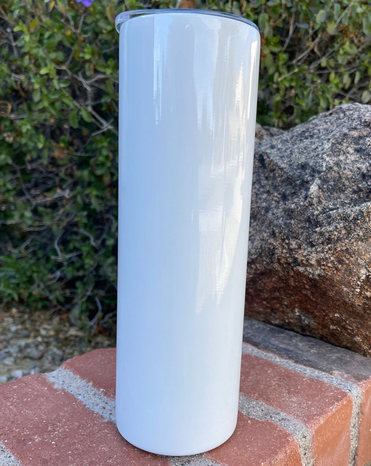 30oz Blank White Stainless Straight Sublimation Tumbler kit W/Straw
