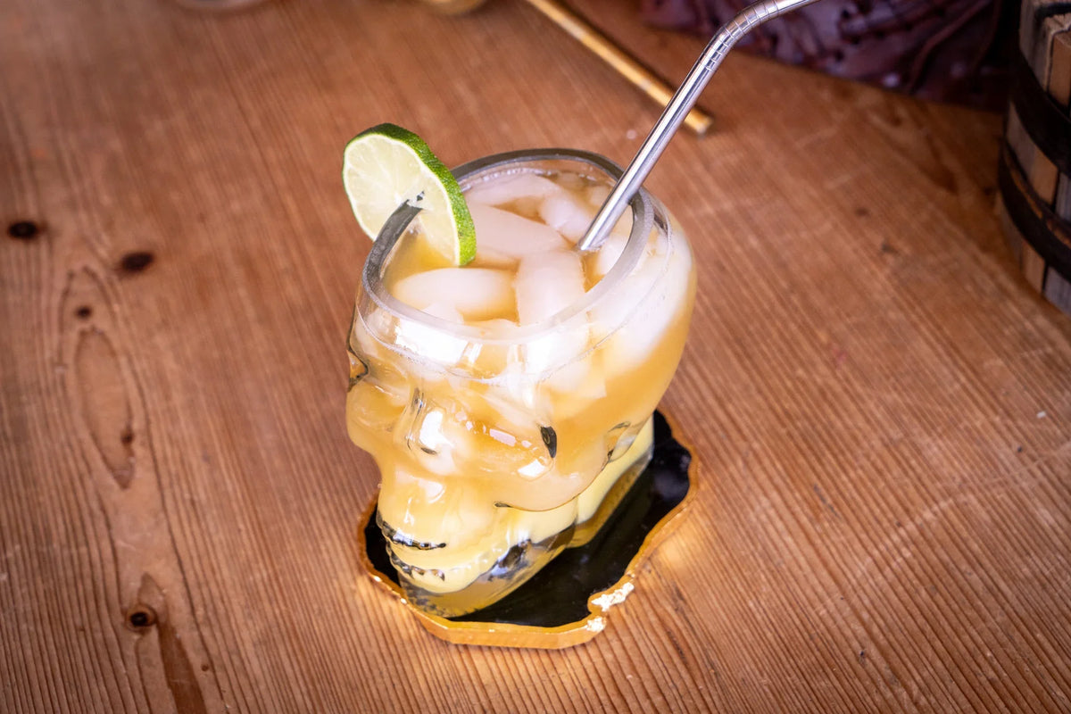 Skull Design Whiskey Glass
