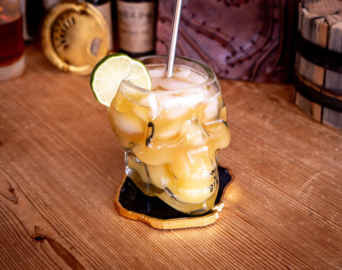 Skull Design Whiskey Glass