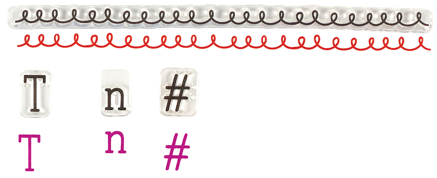 Peter Pauper Press - Letters, Numbers & Symbols Clear Stamp Set