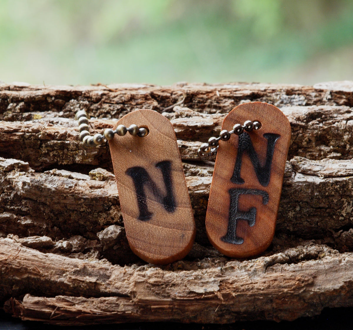 Rustic 26 Tag Rustic Wood ID Tag – Nestled Feathers