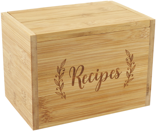 Peter Pauper Press - Bamboo Recipe Box Set