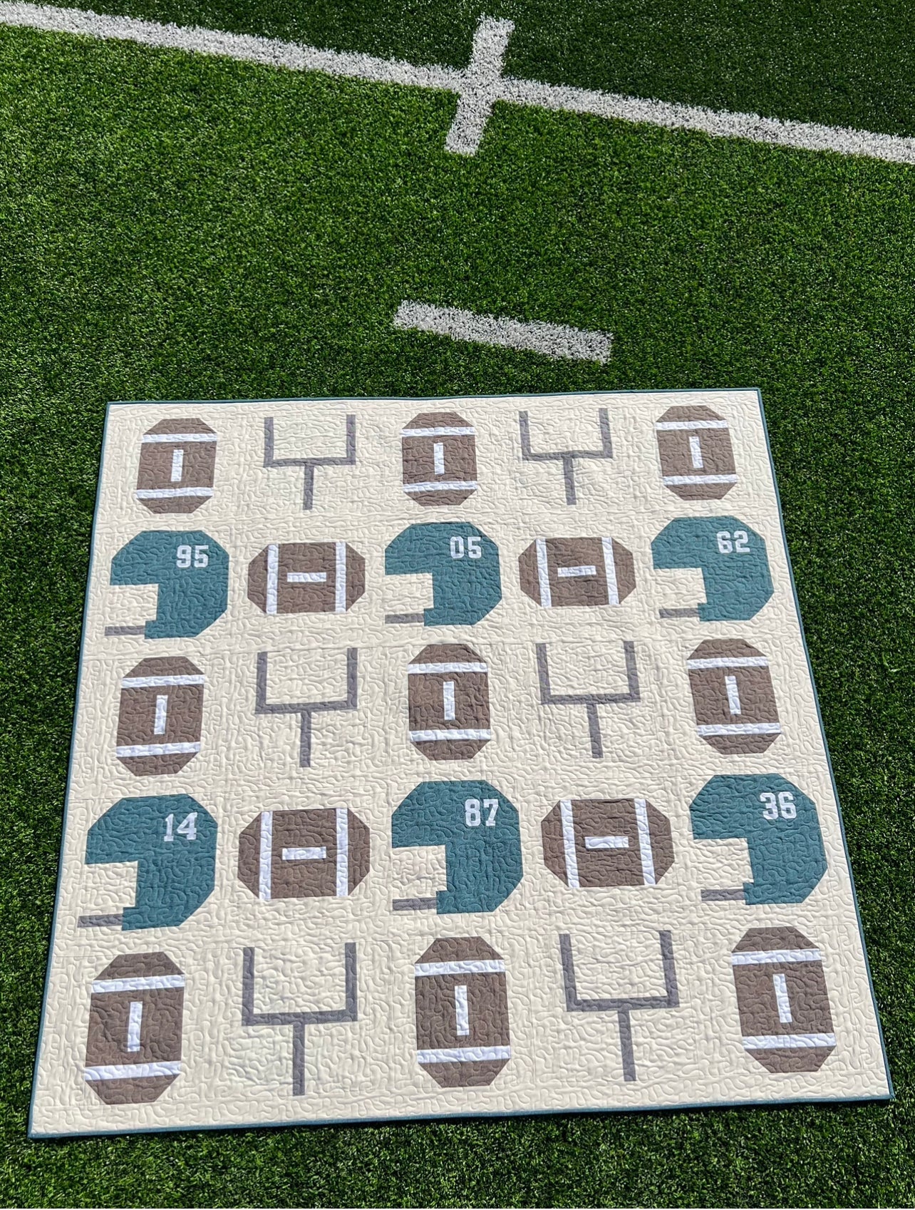 Team Football Quilt Pattern - Paper Print Version